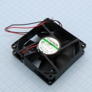 PF80201V1-000U-A99, Вентилятор 12В 80x20 V 4600 об/мин., 89,57м3/час, 48дБ, подшипник Vapo