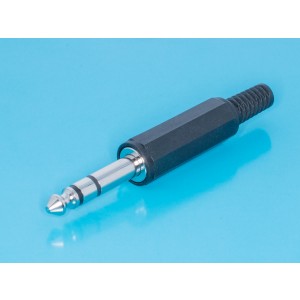 AUD-21, Штекер аудио 1/4" стерео, пластмассовый корпус