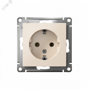 Розетка 1-м СП AtlasDesign 16А IP20 с заземл. механизм беж. SE ATN000243