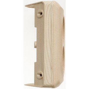 ЭТЮД O/У двойная угловая РОЗЕТКА без заземления без шторок 16А, СОСНА, Россия PA16-105D