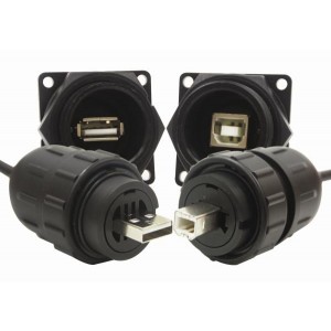 DCC-USBAT-180, USB-коннекторы SEALED USB A PLUG FI. THREADED