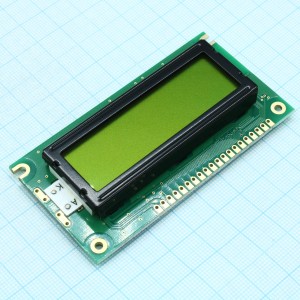 WG12232C-YYH-V#A, ЖКИ графич, 122 x 32, STN Ж-Зел Positive/Transfl, подсв. LED Ж-Зел, VDD = 5V, 6 o`cl, -20...+70C