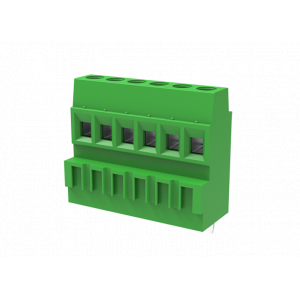 Клемма на плату MC-TEH3.81H24C-0001, Клемма, высокое исполнение, горизонтальный подвод кабеля, на плату, шаг: 3.81 мм, 24 полюса, фиксация провода винтовая, исполнение: высокое, 160V, 12A, цвет: зеленый