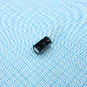 EEUFR1V471B, Конденсатор алюминиевый электролитический 470мкФ 35В ±20% 1790mA (10*16мм) радиальные выводы 5мм 1790мА 8000час 105°C Россыпь