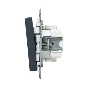 Механизм выключателя, двухклавишный, графит Эпика EKF UP1-SWG-20