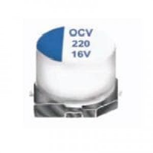 OVZ331M0JTR-0606, Алюминиевые конденсаторы с органическим полимером 330uF 6.3V 20% Tol.