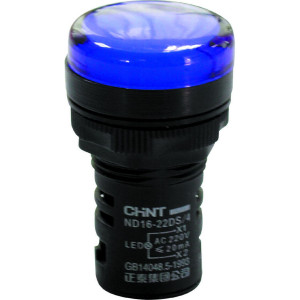 Индикатор ND16-22DS/4C синий, компактный, встр. конденсатор, IP65 АС230В (R) 828164