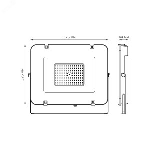 Прожектор светодиодный Elementary 150W 12800lm IP65 6500K, черный 691511150