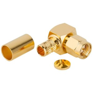 132239, РЧ соединители / Коаксиальные соединители SMA R/A PLUG RG-8X/ LMR240 GOLD