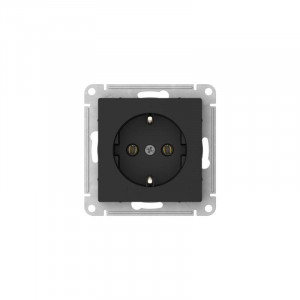 ATLASDESIGN РОЗЕТКА с заземлением, 16А, быстрозажимные клеммы, КАРБОН ATN001043S