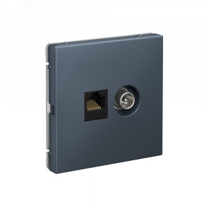 ARTGALLERY розетка двойная ТВ + компьютерная RJ45, кат. 5Е, грифель GAL000789