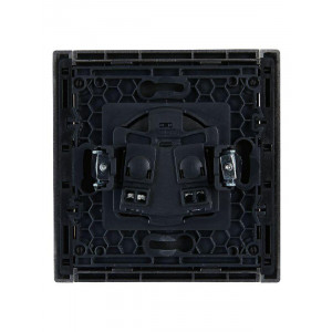 FORTE&PIANO Розетка 1-местная без заземления без защитных шторок винтовое крепление 10А FP518 сталь IEK FP-R10-10-K46