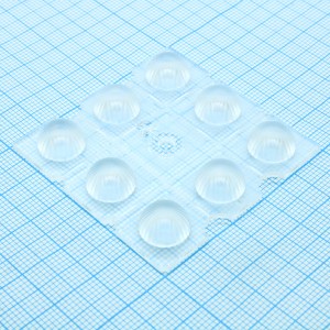 C15185_STRADELLA-8-HB-W, Групповая квадратная линза 90°, 50х50мм для 8 LED размером до 5050