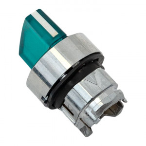 Исполнительный механизм переключателя ХB4 зеленый на 3 положения возвратный без фиксации, с подсветкой с короткой ручк IP65 EKF XB4BD3L-G-65