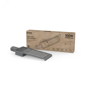 Светильник уличный Avenue 100W 10000lm 5000K 190-250V IP65 420*160*57мм черн КС 629536300