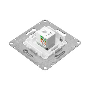 Механизм розетки RJ11, алюминий Эпика EKF UP1-SOA-RJ11