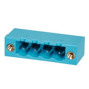TBP01R1W-508-04BE, Съемные клеммные колодки Terminal block, pluggable, w screw lock, 5.08, receptical, 4 pole, blue