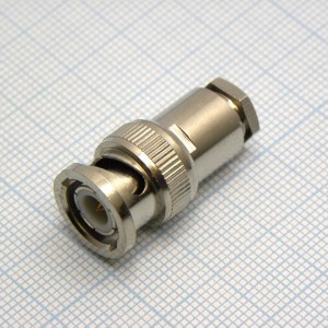 BNC штекер, пайка RG-59, ВЧ разъем