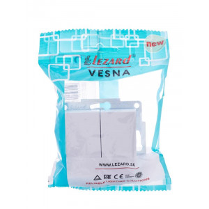 Выключатель 2-кл. СП Vesna механизм бел. 742-0288-101