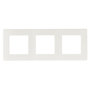 Рамка для розеток и выключателей Серия 12 12-5103-01 на 3 поста, Сатин, белый Б0052519
