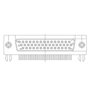 17EBH044SAM110, Соединители с высокой плотностью контактов D-Sub RA HI DENSITY 44P F #4-40 THREAD