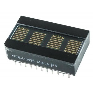 HDLA-3416, Светодиодные дисплеи и аксессуары Orange 602nm 1x4 Alphanumeric