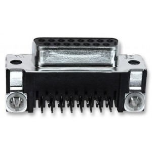 5747845-4, Разъем D-Sub (розетка) угловой на плату 15 контактов