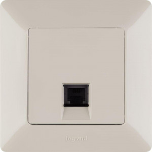 Valena LIFE Розетка телефонная RJ11 одиночная с лицевой панелью слоновая кость 753538