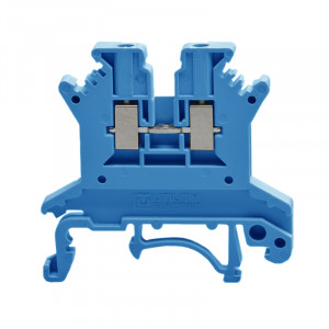 Проходная клемма JUK1-1.5-BE, Проходная клемма, тип фиксации провода: винтовой, номинальное сечение: 1,5 мм кв., 17,5A, 500V, ширина: 4,2 мм, цвет: синий, тип монтажа: DIN35