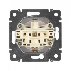 Розетка 1-м СП Valena 16А IP20 с заземл. на винтах механизм алюм. Leg 770120