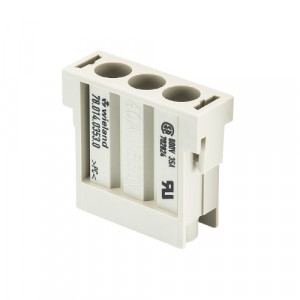 Вилочная контактная вставка FLE STC 3 69, Вилочная контактная вставка, обжимная фиксация, 3 полюса, типоразмер FLEX, 630V, 40A, (обжимные контакты поставляются отдельно)