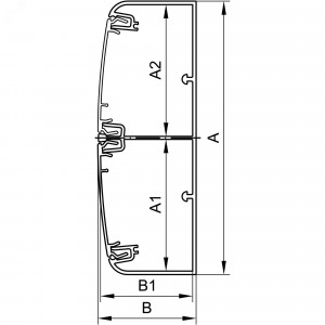 Кабель-канал алюминиевый 140x50 с двумя крышками белый 11499
