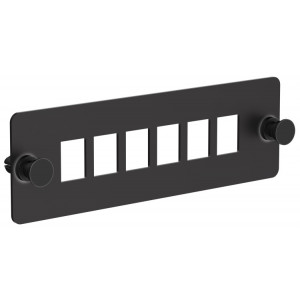 Планка для 6-ти адаптеров опт. SC или LC-Duplex черная OP05-6SC