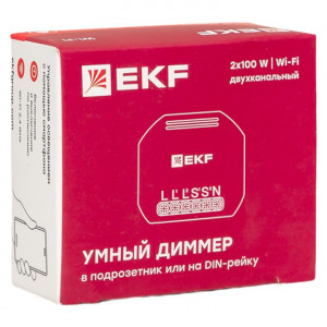 Умный диммер в подрозетник 2-канальный Wi-Fi EKF Connect sdsh-2g-wf