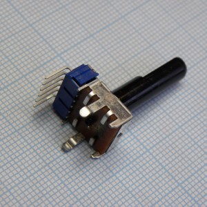 RK12L1230C0T, Dual-unit, Vertical, Flat shift 30mm, 10K, логариф. хар-ка (15A), For tone