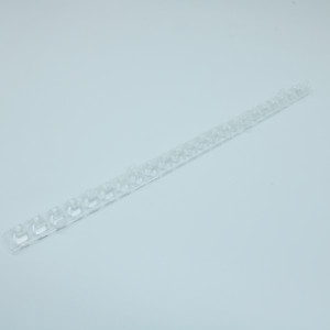 ASL280D15H24LED90G, Линейная линза для светодиодов 2835/3030, эфф=93%, ~90°, 280x15,5mm H:11,75mm, PMMA