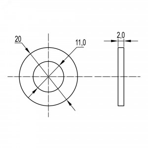 Шайба с узкими полями, нержавеющая сталь AISI 316L CM241000INOX316L