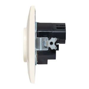 Валенсия розетка 1-местная с/з 16А кремовая с защ. штор. с 2 USB 2,1А PROxima EWR16-028-20-2USB