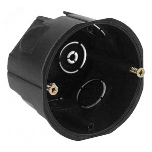 Коробка установочн. КУТ 68х45мм для твердых стен саморез. черная IP20 (200/4000) Б0037431