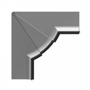 Угол внутренний 110х50мм черный 01051A