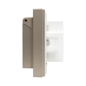 Механизм розетки двойной, 16А, IP44, с заземлением, со шторками, с рамкой, с крышками, шампань Эпика EKF UP1-SOC-211-44