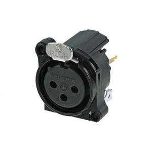 NC3FBV1-B, Разъемы XLR 3P F RECEPT B SERIES PCBV PIN 1 & GRD BLK