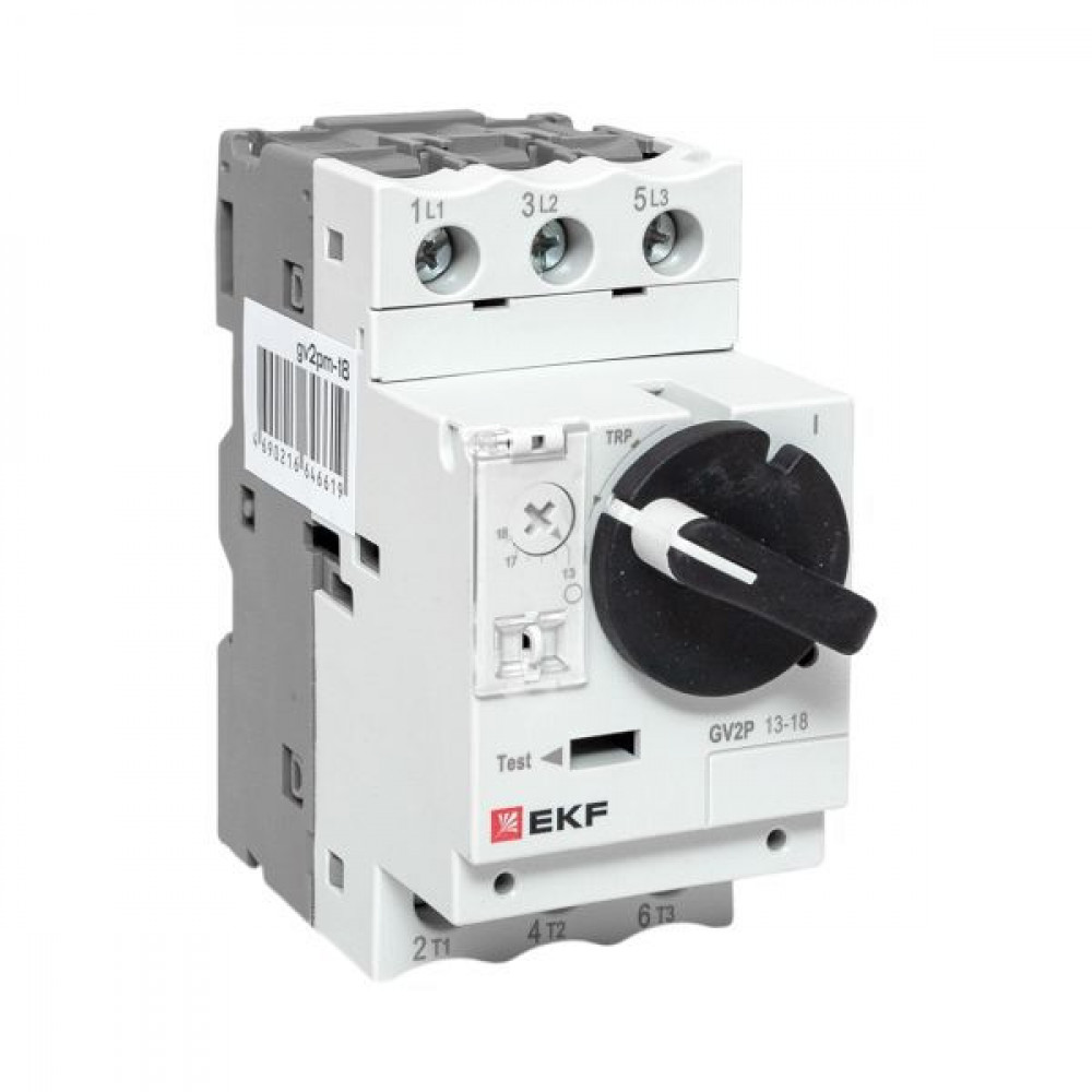 Изображение товара Автомат пуска двигателя GV2P 13-18А EKF gv2pm-18 для автоматизации двигателей
