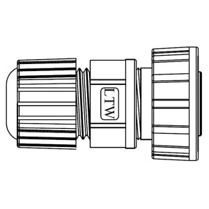 DC-02BFFB-SL7001, Стандартный цилиндрический соединитель 2P F CONN F PIN