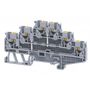 Этажная клемма CPTL2.5(I.S), Этажная клемма, 3 этажа, межэтажное соединение, тип фиксации провода: Push-in, номинальное сечение: 2,5 мм кв., 20A, 500V, ширина: 5 мм, цвет: синий, тип монтажа: DIN35