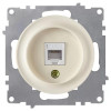 Розетка компьютерная 1-м СП Florence RJ45 кат.5E механизм беж. (1E20701301) 2172793