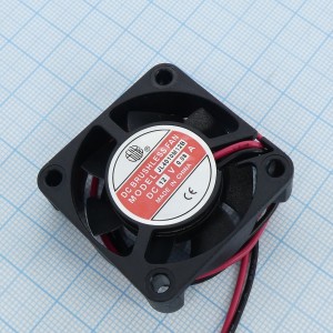 JL4010M12BL, Вентилятор 12В 40х40х10мм,  6500об/мин., 28.6дБ, подшипник качения, тип вывода - провод