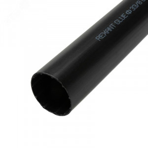 Трубка термоусадочная СТТК (3-4:1) 33/8 черная, среднестенная клеевая термоусаживаемая трубка в метровой нарезке