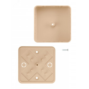 Коробка распаячная КР 75х75х28 ОП сосна IP40, инд. штрихкод SQ1401-0405