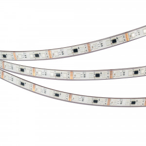 Лента герметичная DMX-PS-B60-12mm 12V RGB-PX3 (14 W/m, IP67, 5060, 5m) 039605, Светодиодная лента DMX-PS-B60, герметичная IP67 (PS - силиконовая экструзия), с микросхемой GS8516. Светодиоды 5060, 60 шт/м (1 pixel = 3 LED), белая плата, скотч 3М. Цвет RGB, угол 120°. Питание 12 В, мощность 14 Вт/м (70 Вт на 5 м). Размеры 5000x12x5 мм
